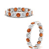 Load image into Gallery viewer, orange-sapphire-bezel-eternity-ring-1.80-carat-in-white-gold-FDEWB10558-0.10CTGSAORANGLE3-NL-WG