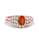 Load image into Gallery viewer, orange-sapphire-bezel-wedding-ring-set-in-rose-gold-FDENS3110OVGSAOR-NL-RG-GS.jpg