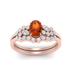 Load image into Gallery viewer, orange-sapphire-bezel-wedding-ring-set-in-rose-gold-FDENS3110OVGSAOR-NL-RG-GS.jpg