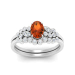 Load image into Gallery viewer, orange-sapphire-bezel-wedding-ring-set-in-white-gold-FDENS3110OVGSAOR-NL-WG-GS.jpg