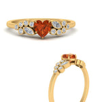Load image into Gallery viewer, orange-sapphire-heart-cluster-diamond-ring-in-yellow-gold-FDENS3110HTRGSAOR-NL-YG.jpg
