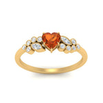 Load image into Gallery viewer, orange-sapphire-heart-cluster-diamond-ring-in-yellow-gold-FDENS3110HTRGSAOR-NL-YG.jpg
