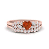 Load image into Gallery viewer, orange-sapphire-heart-cluster-diamond-wedding-ring-set-in-rose-gold-FDENS3110HTGSAOR-NL-RG.jpg