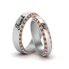 Load image into Gallery viewer, orange-sapphire-his-and-hers-personalized-matching-band-in-white-gold-FD-9004MBGSAOR-NL-WG-EG.jpg