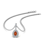 Load image into Gallery viewer, orange-sapphire-pear-shaped-double-halo-diamond-pendant-in-FDPD86826PE(6.0X4.0MM)GSAOR-NL-WG-GS
