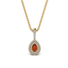 Load image into Gallery viewer, orange-sapphire-pear-shaped-double-halo-diamond-pendant-in-FDPD86826PE(6.0X4.0MM)GSAOR-NL-YG-GS