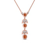 Load image into Gallery viewer, orange-sapphire-petal-diamond-drop-necklace-in-FDPD8598GSAORANGLE2-NL-RG