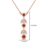 Load image into Gallery viewer, orange-sapphire-petal-diamond-drop-necklace-in-FDPD8598GSAORANGLE2-NL-RG