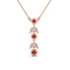 Load image into Gallery viewer, orange-sapphire-petal-diamond-drop-necklace-in-FDPD8598GSAORANGLE2-NL-RG