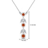 Load image into Gallery viewer, orange-sapphire-petal-diamond-drop-necklace-in-FDPD8598GSAORANGLE2-NL-WG