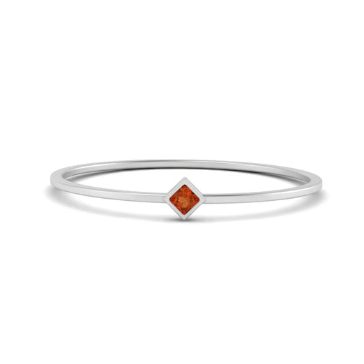 Princess Cut Stackable Ring Band
