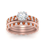 Load image into Gallery viewer, orange-sapphire-ring-with-multi-stack-band-in-FD9918ROGSAOR-NL-RG
