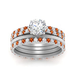 Load image into Gallery viewer, orange-sapphire-ring-with-multi-stack-band-in-FD9918ROGSAOR-NL-WG
