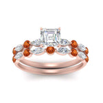 Load image into Gallery viewer, orange-sapphire-round-and-marquise-asscher-bridal-wedding-rings-in-rose-gold-FD9398AS1GSAORANGLE5-NL-RG_589f7900-e2f1-47f5-80aa-509397af4016.jpg?v=1756378437