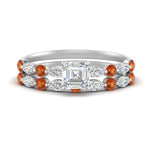 Load image into Gallery viewer, orange-sapphire-round-and-marquise-asscher-bridal-wedding-rings-in-white-gold-FD9398AS1GSAOR-NL-WG.jpg?v=1756378423
