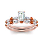 Load image into Gallery viewer, orange-sapphire-round-and-marquise-emerald-cut-bridal-wedding-rings-in-rose-gold-FD9398EM1GSAORANGLE5-NL-RG_6aeaa8a7-35ff-45b9-84b0-d2e0d527c50e.jpg?v=1756378487