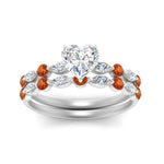 Load image into Gallery viewer, orange-sapphire-round-and-marquise-heart-bridal-wedding-rings-in-white-gold-FD9398HT1GSAORANGLE5-NL-WG_c45ff660-52b6-46db-abf3-906b94f02ad7.jpg?v=1756378512
