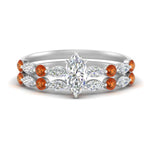 Load image into Gallery viewer, orange-sapphire-round-and-marquise-marquise-cut-bridal-wedding-rings-in-white-gold-FD9398MQ1GSAOR-NL-WG.jpg?v=1756378524
