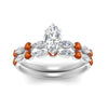 Load image into Gallery viewer, orange-sapphire-round-and-marquise-marquise-cut-bridal-wedding-rings-in-white-gold-FD9398MQ1GSAORANGLE5-NL-WG.jpg?v=1756378524