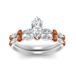 Load image into Gallery viewer, orange-sapphire-round-and-marquise-marquise-cut-bridal-wedding-rings-in-white-gold-FD9398MQ1GSAORANGLE5-NL-WG.jpg?v=1756378524
