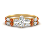Load image into Gallery viewer, orange-sapphire-round-and-marquise-marquise-cut-bridal-wedding-rings-in-yellow-gold-FD9398MQ1GSAOR-NL-YG.jpg?v=1756378524
