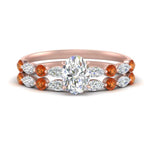 Load image into Gallery viewer, orange-sapphire-round-and-marquise-oval-bridal-wedding-rings-in-rose-gold-FD9398OV1GSAOR-NL-RG_86259621-fc22-4bfd-9329-754a2be32c09.jpg?v=1756378563