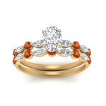 Load image into Gallery viewer, orange-sapphire-round-and-marquise-oval-bridal-wedding-rings-in-yellow-gold-FD9398OV1GSAORANGLE5-NL-YG_6a9e159c-d02c-4bb8-af19-21f667cfb904.jpg?v=1756378563