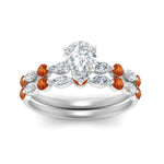Load image into Gallery viewer, orange-sapphire-round-and-marquise-pear-bridal-wedding-rings-in-white-gold-FD9398PE1GSAORANGLE5-NL-WG_26c495b4-ffe0-4359-a448-0eedc93ae56a.jpg?v=1756378588