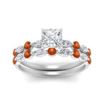 Load image into Gallery viewer, orange-sapphire-round-and-marquise-princess-cut-bridal-wedding-rings-in-white-gold-FD9398PR1GSAORANGLE5-NL-WG.jpg?v=1756378599
