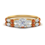 Load image into Gallery viewer, orange-sapphire-round-and-marquise-princess-cut-bridal-wedding-rings-in-yellow-gold-FD9398PR1GSAOR-NL-YG.jpg?v=1756378599
