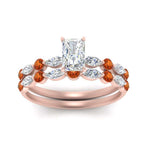 Load image into Gallery viewer, orange-sapphire-round-and-marquise-radiant-bridal-wedding-rings-in-rose-gold-FD9398RA1GSAORANGLE5-NL-RG.jpg?v=1756378624
