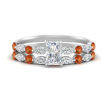 Load image into Gallery viewer, orange-sapphire-round-and-marquise-radiant-bridal-wedding-rings-in-white-gold-FD9398RA1GSAOR-NL-WG.jpg?v=1756378625
