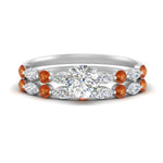 Load image into Gallery viewer, orange-sapphire-round-and-marquise-round-bridal-wedding-rings-in-white-gold-FD9398RO1GSAOR-NL-WG.jpg?v=1756378649
