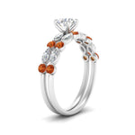 Load image into Gallery viewer, orange-sapphire-round-and-marquise-round-bridal-wedding-rings-in-white-gold-FD9398RO1GSAORANGLE2-NL-WG_e1cf089f-4f84-4e3e-95d7-2c8e43099121.jpg?v=1756378663
