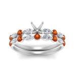 Load image into Gallery viewer, Round And Marquise Bridal Semi Mount Wedding Set
