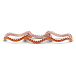 Load image into Gallery viewer, orange-sapphire-waves-pave-eternity-rings-in-rose-gold-FD124152GSAORANGLE3-NL-RG-GS.jpg
