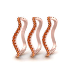 Load image into Gallery viewer, orange-sapphire-waves-pave-eternity-rings-in-rose-gold-FD124152GSAORANGLE3-NL-RG-GS.jpg
