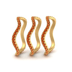 Load image into Gallery viewer, orange-sapphire-waves-pave-eternity-rings-in-yellow-gold-FD124152GSAORANGLE3-NL-YG-GS.jpg
