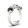 Load image into Gallery viewer, oval-5-stone-wedding-band-black-diamond-4-carat-in-white-gold-fdwb8008ovblackangle2-4.00ct-nl-wg-hw.jpg