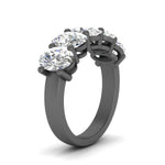 Load image into Gallery viewer, oval-5-stone-wedding-band-diamond-4-carat-in-black-gold-FD8008OVB-4.00CT-NL-BG.jpg
