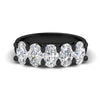 Load image into Gallery viewer, oval-5-stone-wedding-band-diamond-4-carat-in-black-gold-fdwb8008ovsleep-4.00ct-nl-bg.jpg