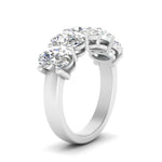 Load image into Gallery viewer, oval-5-stone-wedding-band-diamond-4-carat-in-white-gold-FD8008OVB-4.00CT-NL-WG.jpg
