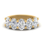 Load image into Gallery viewer, oval-5-stone-wedding-band-diamond-4-carat-in-yellow-gold-FD8008OVB-4.00CT-NL-YG.jpg
