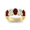 Load image into Gallery viewer, oval-5-stone-wedding-band-ruby-4-carat-in-yellow-gold-fdwb8008ovgrudrangle5-4.00ct-nl-yg.jpg