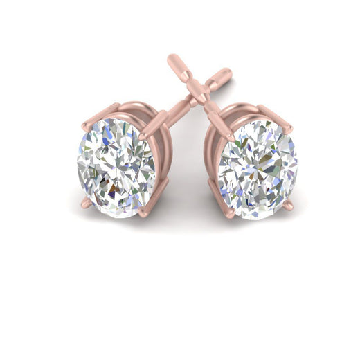 Stud Mens Earring Basket Oval Shaped