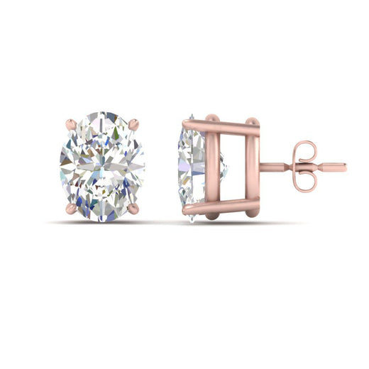 Stud Mens Earring Basket Oval Shaped