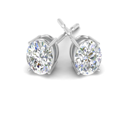 Stud Mens Earring Basket Oval Shaped