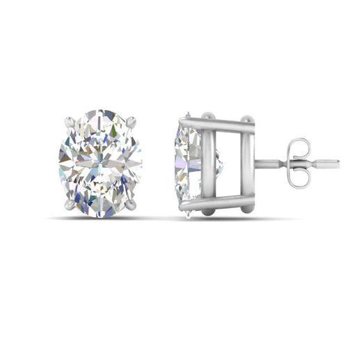 Stud Mens Earring Basket Oval Shaped