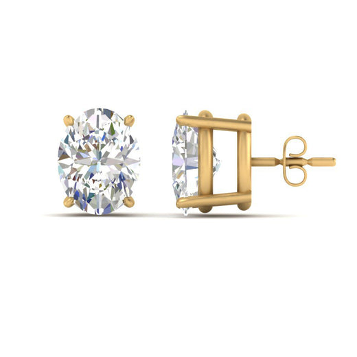 Stud Mens Earring Basket Oval Shaped