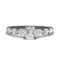Thumbnail 13 - Oval Accented Asscher Cut Engagement Ring